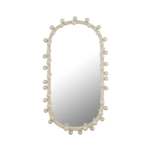 TOV Furniture Bubbles Ivory Oval Wall Mirror - Whimsical Bubble Accents for Elegant Home Decor & Entryways Small TOV-C18422