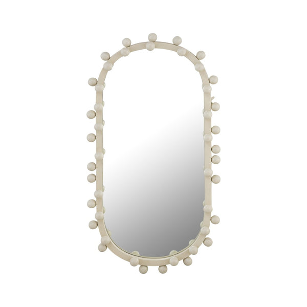 TOV Furniture Bubbles Ivory Oval Wall Mirror - Whimsical Bubble Accents for Elegant Home Decor & Entryways Small TOV-C18422