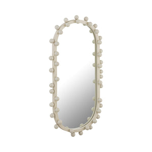 TOV Furniture Bubbles Ivory Oval Wall Mirror - Whimsical Bubble Accents for Elegant Home Decor & Entryways Small TOV-C18422