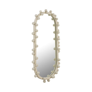 TOV Furniture Bubbles Ivory Oval Wall Mirror - Whimsical Bubble Accents for Elegant Home Decor & Entryways Small TOV-C18422