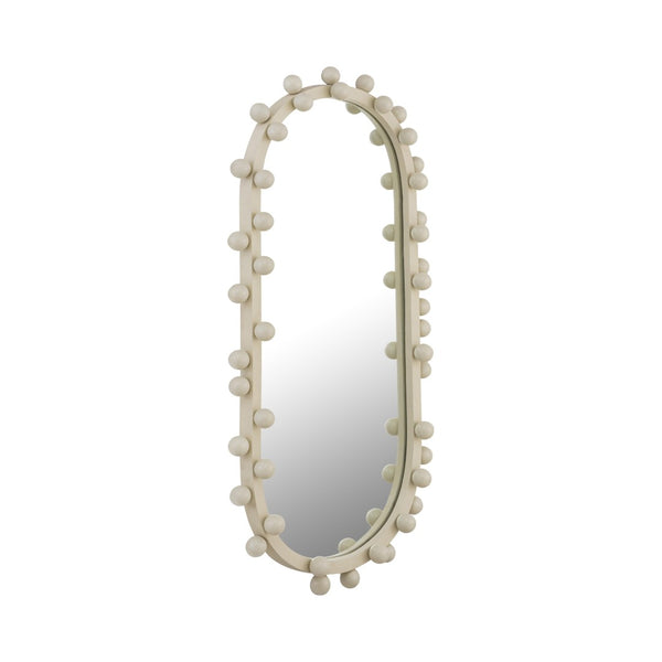 TOV Furniture Bubbles Ivory Oval Wall Mirror - Whimsical Bubble Accents for Elegant Home Decor & Entryways Small TOV-C18422