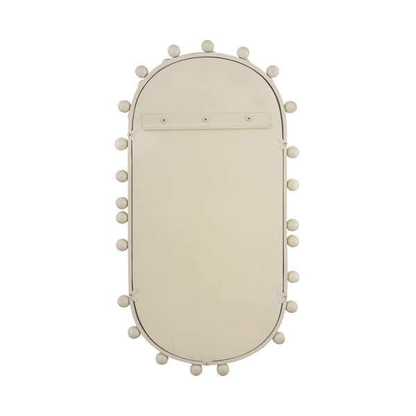 TOV Furniture Bubbles Ivory Oval Wall Mirror - Whimsical Bubble Accents for Elegant Home Decor & Entryways Small TOV-C18422