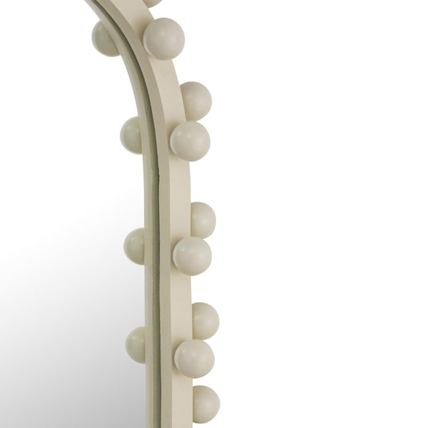 TOV Furniture Bubbles Ivory Oval Wall Mirror - Whimsical Bubble Accents for Elegant Home Decor & Entryways Small TOV-C18422