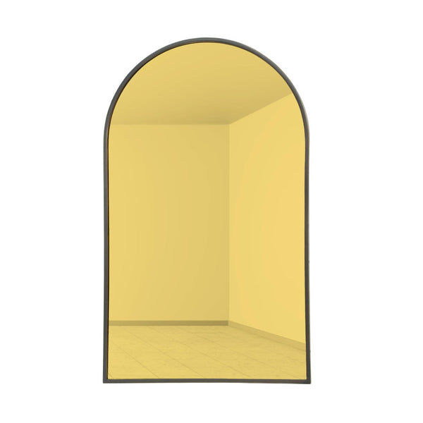 TOV Furniture Hadley Arched Wall Mirror 24"x40" - Elegant Bronze Frame & Gold-Tinted Glass for Stylish Decor TOV-C18476