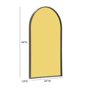 TOV Furniture Hadley Arched Wall Mirror 24"x40" - Elegant Bronze Frame & Gold-Tinted Glass for Stylish Decor TOV-C18476