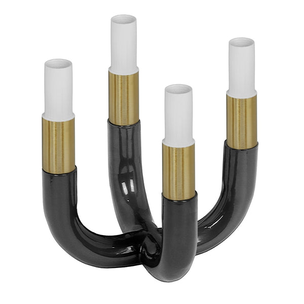 TOV Furniture Kaonashi Candelabra - Handcrafted Iron & Aluminum Centerpiece for Elegant Home Décor and Ambiance Black TOV-C18488