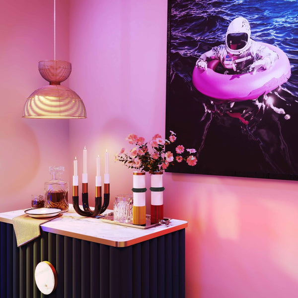 TOV Furniture Kaonashi Candelabra - Handcrafted Iron & Aluminum Centerpiece for Elegant Home Décor and Ambiance Black TOV-C18488