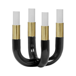 TOV Furniture Kaonashi Candelabra - Handcrafted Iron & Aluminum Centerpiece for Elegant Home Décor and Ambiance Black TOV-C18488