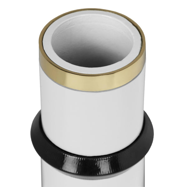 TOV Furniture Kaonashi Vase - Bold Memphis Postmodern Design, Handmade Metal Art for Stylish Home Decor Accents Black TOV-C18491