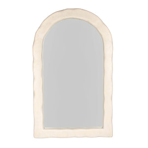 TOV Furniture Kaia Cream Textured Floor Mirror - Sculptural Arched Design for Elegant Spaces, 48"x79" Perfect Fit TOV-C18494