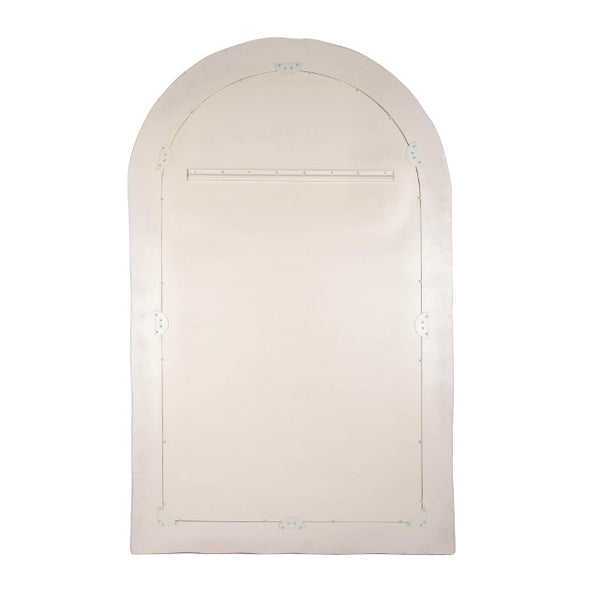 TOV Furniture Kaia Cream Textured Floor Mirror - Sculptural Arched Design for Elegant Spaces, 48"x79" Perfect Fit TOV-C18494