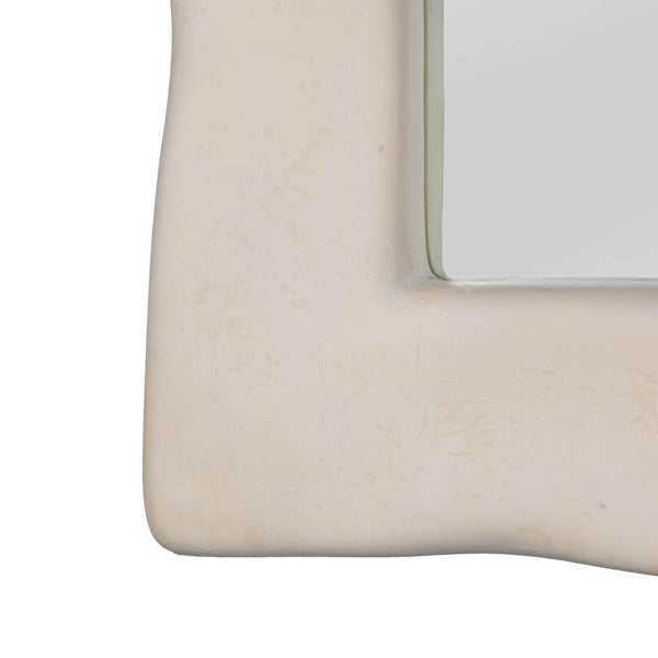 TOV Furniture Kaia Cream Textured Floor Mirror - Sculptural Arched Design for Elegant Spaces, 48"x79" Perfect Fit TOV-C18494