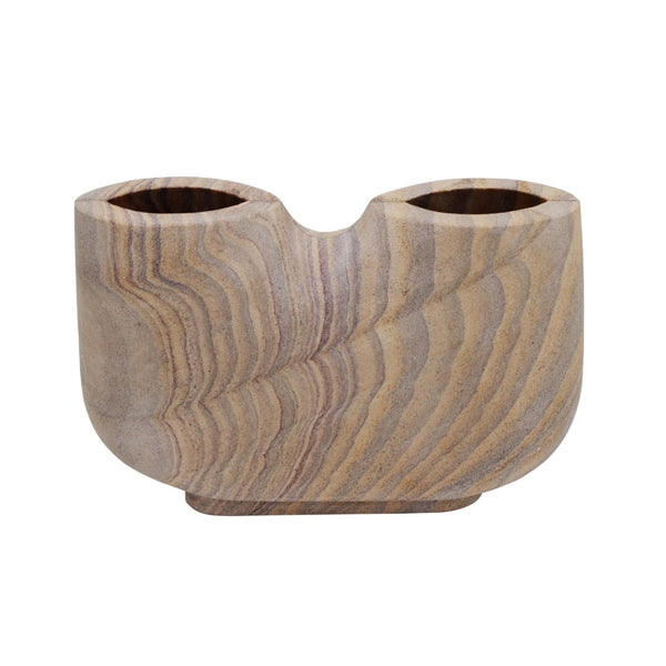 TOV Furniture Saava Handcrafted Rainbow Stone Vase - Unique Organic Décor for Fresh Flowers & Dried Arrangements TOV-C18508