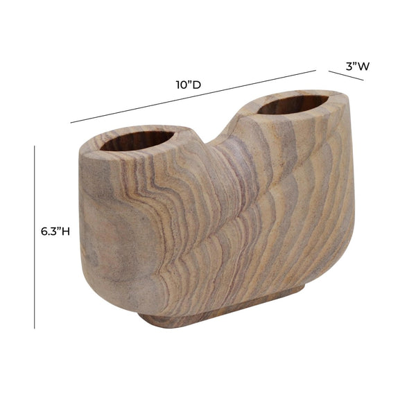 TOV Furniture Saava Handcrafted Rainbow Stone Vase - Unique Organic Décor for Fresh Flowers & Dried Arrangements TOV-C18508