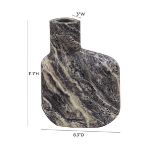 TOV Furniture Pika Grey Marble Vase - Handcrafted Sculptural Accent for Modern and Classic Home Decor Elegance Large TOV-C18509