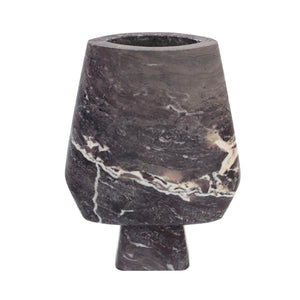 TOV Furniture Samma Grey Marble Vase - Handcrafted Modern Décor with Unique Natural Beauty for Any Space Large TOV-C18510