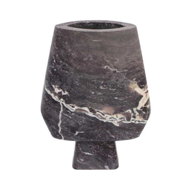 TOV Furniture Samma Grey Marble Vase - Handcrafted Modern Décor with Unique Natural Beauty for Any Space Large TOV-C18510