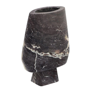 TOV Furniture Samma Grey Marble Vase - Handcrafted Modern Décor with Unique Natural Beauty for Any Space Large TOV-C18510