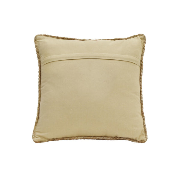 TOV Furniture Blank Mind 17" Square Throw Pillow - Handcrafted Rustic Charm for Cozy Living Spaces and Accents Natural/White TOV-C18514