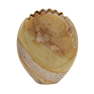 TOV Furniture Saava Handcrafted Sandstone Vase – Unique Shell-Shaped Décor Piece for Floral Arrangements & More TOV-C18522