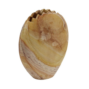 TOV Furniture Saava Handcrafted Sandstone Vase – Unique Shell-Shaped Décor Piece for Floral Arrangements & More TOV-C18522