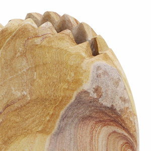 TOV Furniture Saava Handcrafted Sandstone Vase – Unique Shell-Shaped Décor Piece for Floral Arrangements & More TOV-C18522