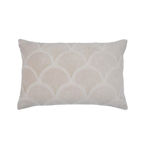 TOV Furniture Destiny 24"x16" Hand-Stitched White Woven Throw Pillow - Elegant Velvet Accent for Stylish Living Spaces TOV-C18532