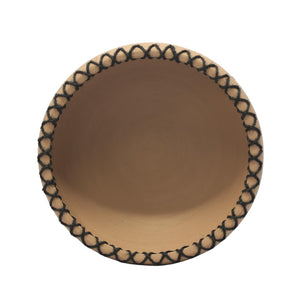 TOV Furniture Souk Natural Terracotta Bowl - Handcrafted Rustic Decor with Jute Trim for Timeless Wabi-Sabi Style TOV-C18566