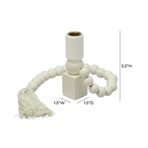 Harrison Cream Wooden Candlestick TOV-C18569 TOV Furniture