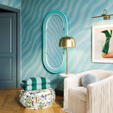 Neon Large Wall Mirror in Blue TOV-C18581 TOV Furniture