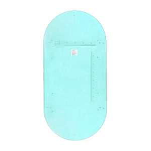 TOV Furniture Neon Oval Wall Mirror - Vibrant Iron Frame with Gold Accents for a Bold, Contemporary Style Blue / Large TOV-C18581