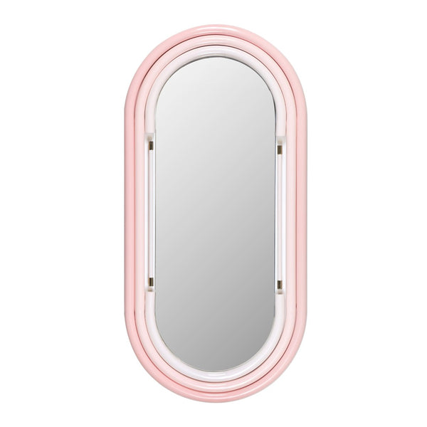 TOV Furniture Neon Oval Wall Mirror - Vibrant Iron Frame with Gold Accents for a Bold, Contemporary Style Pink / Large TOV-C18582