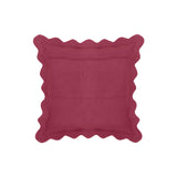 Scalloped Edge Magenta and Pink Cotton Velvet Throw Pillow TOV-C18603 TOV Furniture