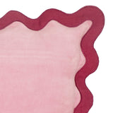 Scalloped Edge Magenta and Pink Cotton Velvet Throw Pillow TOV-C18603 TOV Furniture