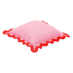 TOV Furniture Scalloped Edge 24" Square Throw Pillow Cover - Luxurious Two-Tone Design for a Whimsical Accent Pink / With Insert TOV-C18606