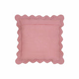 Scalloped Edge Pink and Terracotta Linen Throw Pillow TOV-C18607 TOV Furniture