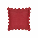 Scalloped Edge Red and Pink Linen Throw Pillow TOV-C18608 TOV Furniture