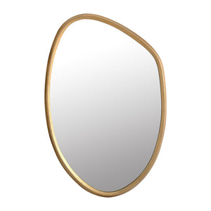 TOV Furniture Mika 23"X35.4" Gold Wall Mirror - Handcrafted Aluminum Frame with Irregular Modern Design & Versatility TOV-C18613