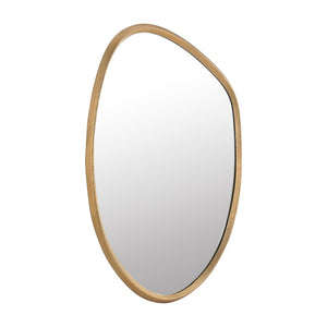 TOV Furniture Mika 23"X35.4" Gold Wall Mirror - Handcrafted Aluminum Frame with Irregular Modern Design & Versatility TOV-C18613