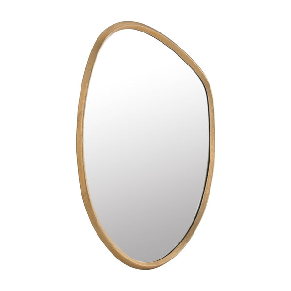 TOV Furniture Mika 23"X35.4" Gold Wall Mirror - Handcrafted Aluminum Frame with Irregular Modern Design & Versatility TOV-C18613