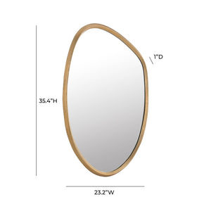 TOV Furniture Mika 23"X35.4" Gold Wall Mirror - Handcrafted Aluminum Frame with Irregular Modern Design & Versatility TOV-C18613