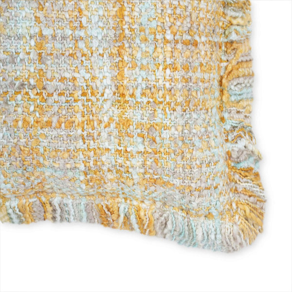 TOV Furniture Frazzle 22.5" Textured Square Throw Pillow Cover - Handmade Chic Retro Shag for Cozy Living Spaces Yellow / Pillow Cover Only TOV-C18644-COVER
