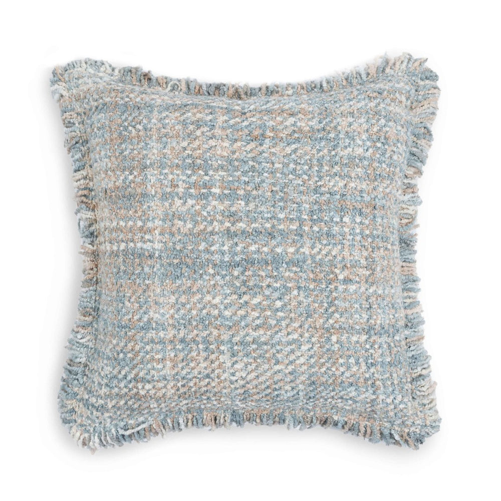 TOV Furniture Frazzle 22.5" Textured Square Throw Pillow Cover - Handmade Chic Retro Shag for Cozy Living Spaces Multi / Pillow Cover Only TOV-C18645-COVER