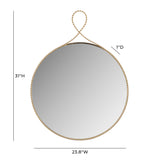 Ravina Braided Brass Round Wall Mirror TOV-C18654 TOV Furniture