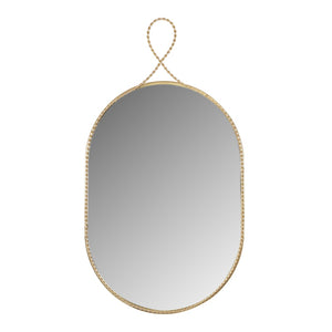 TOV Furniture Ravina 20"X38" Handcrafted Brass Oval Wall Mirror - Elegant Design for Entryways, Bedrooms & More TOV-C18655