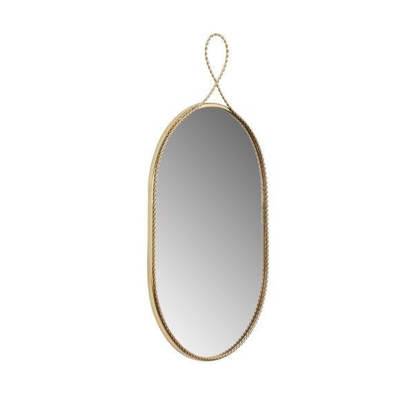 TOV Furniture Ravina 20"X38" Handcrafted Brass Oval Wall Mirror - Elegant Design for Entryways, Bedrooms & More TOV-C18655