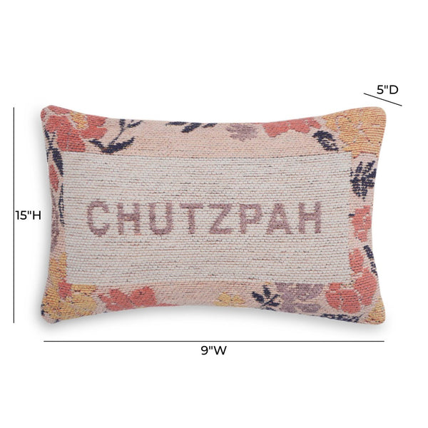 TOV Furniture Chutzpah 15"X9" Playful Jacquard Woven Throw Pillow for Cozy Living Room & Bedroom Decor TOV-C18686