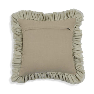 TOV Furniture Alessia 20.5" Distressed Velvet Square Throw Pillow - Luxurious Artisan Accent for Stylish Comfort Beige TOV-C18689