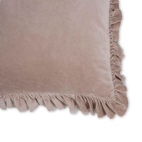 TOV Furniture Alessia 20.5" Distressed Velvet Square Throw Pillow - Luxurious Artisan Accent for Stylish Comfort Pink TOV-C18690