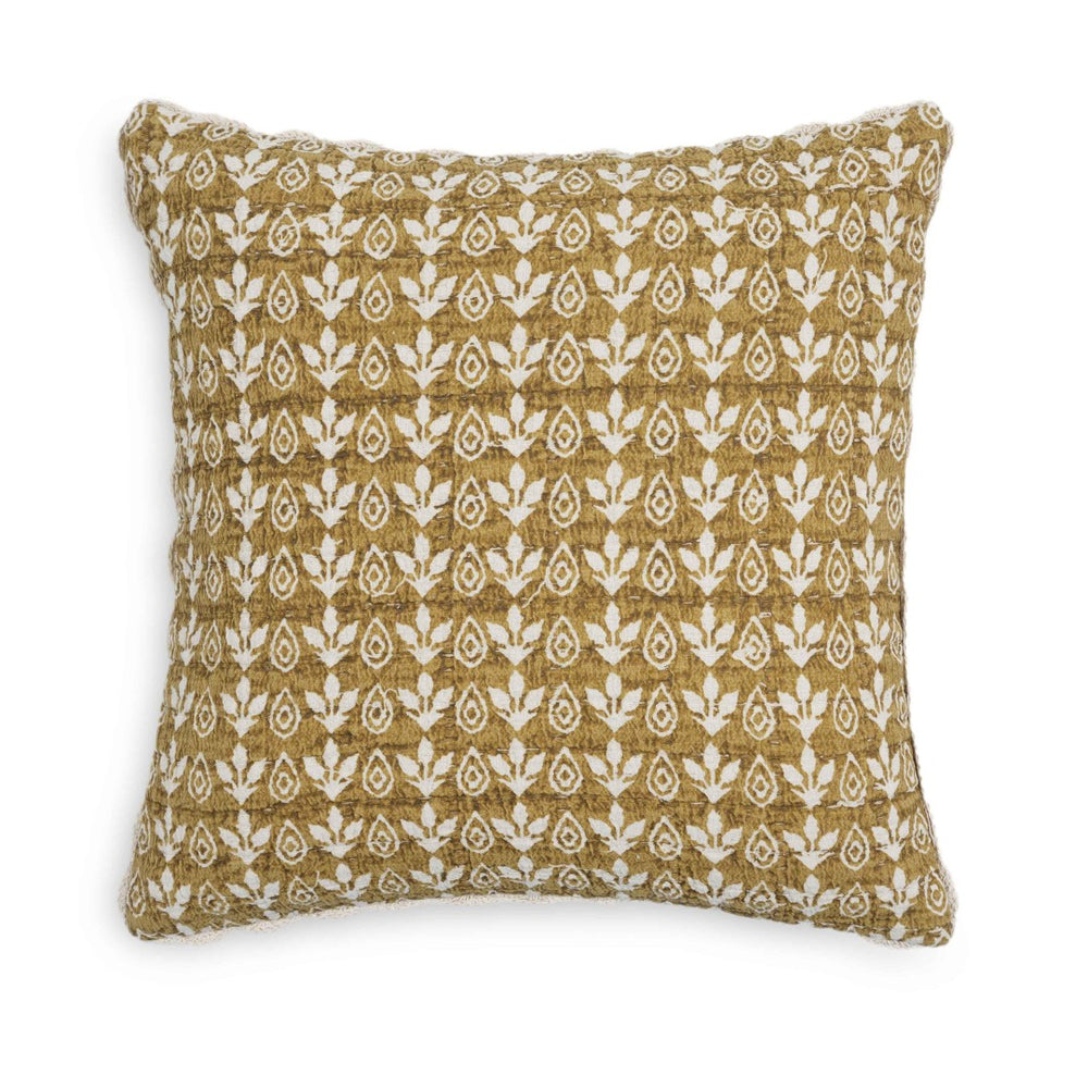 TOV Furniture Harvest Artisan 20" Handcrafted Cotton Throw Pillow Cover - Bold Mustard Yellow Accent for Any Room Pillow Cover Only TOV-C18692-COVER